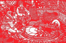 踏虎觅“花郎” “凿花”技艺高
